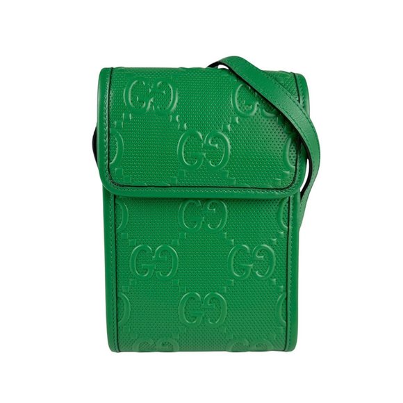 GUCCI Green Leather Shoulder Bag - Picture 1 of 5